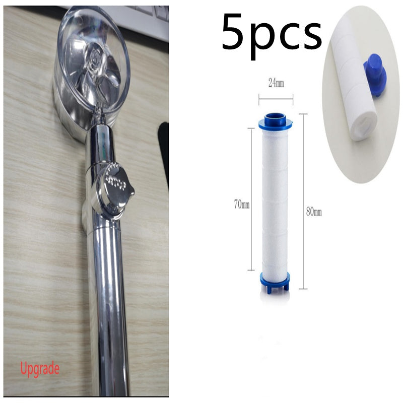 New Turbo Propeller Shower Head Water Saving High Pressure