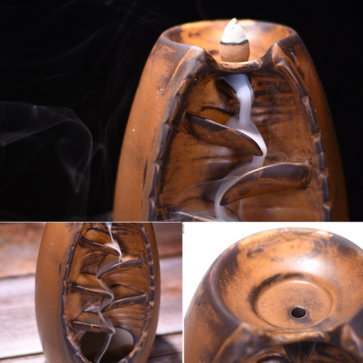 Multi-layers Ceramic Back flow Incense Burner