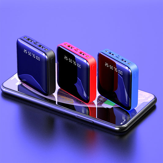 Mini Power Bank 20000 MAh Portable Mirror