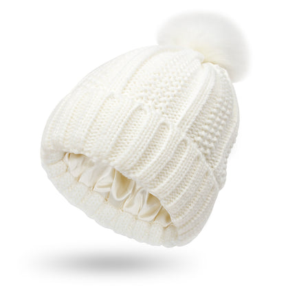 Winter Knitted Hats Fashion Stretchy Lined Skull Hats