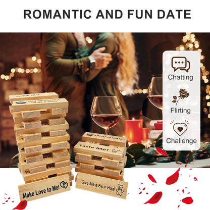 Couple Game Night Intimacy Block Tower Jenga Game