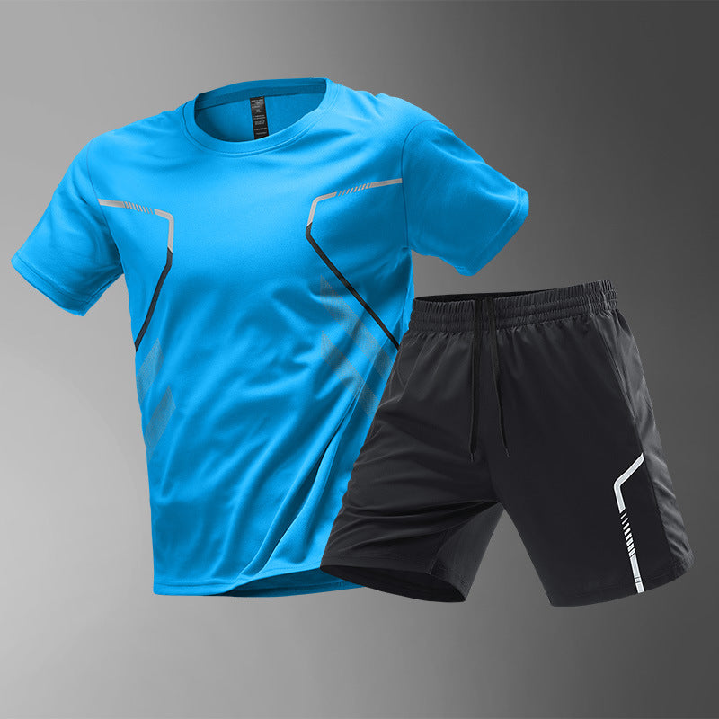 Men's T-shirts Sports Running T-shirt Color Block Men Quick-drying