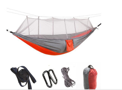 Outdoor Parachute Cloth Hammock Couble with Mosquito Net