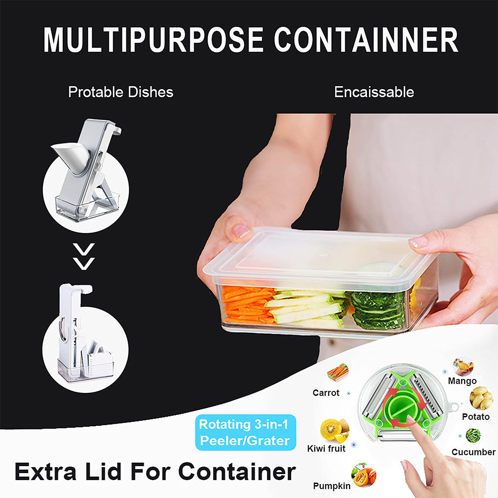 Food Slicer Adjustable 3 In 1 Slicer For Kitchen Food Chopper