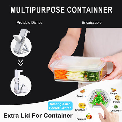 Food Slicer Adjustable 3 In 1 Slicer For Kitchen Food Chopper