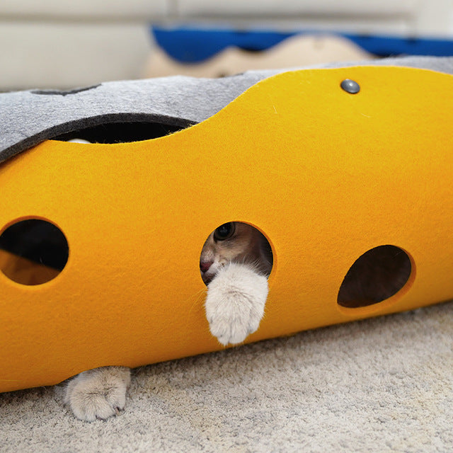 Cat Tunnel Folding Cat Channel Rolling Chinchilla Nest