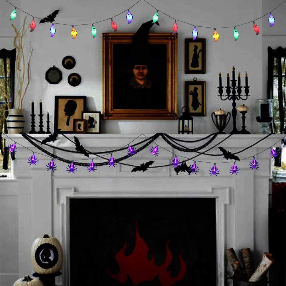 Halloween spider LED light string