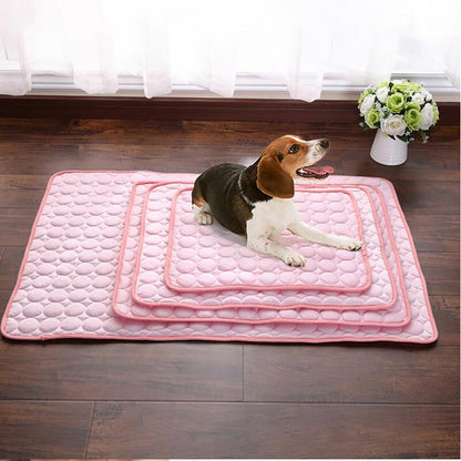 Pet Dog Cat Ice Silk Cold Nest Pad For Cooling In Summer