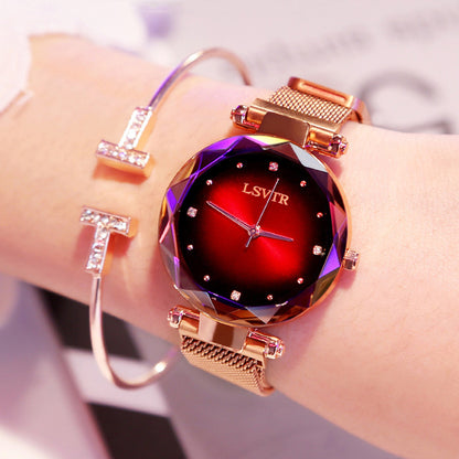 Rose Gold Women Watches Fashion Diamond