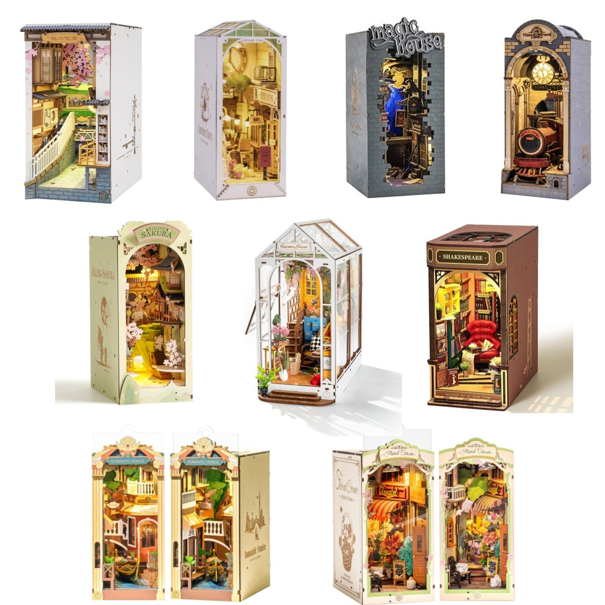 ROBOTIME Rolife DIY Book Nook Kit Bookend Stand