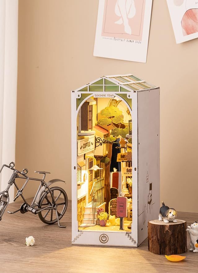 ROBOTIME Rolife DIY Book Nook Kit Bookend Stand