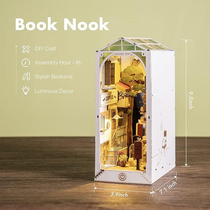 ROBOTIME Rolife DIY Book Nook Kit Bookend Stand