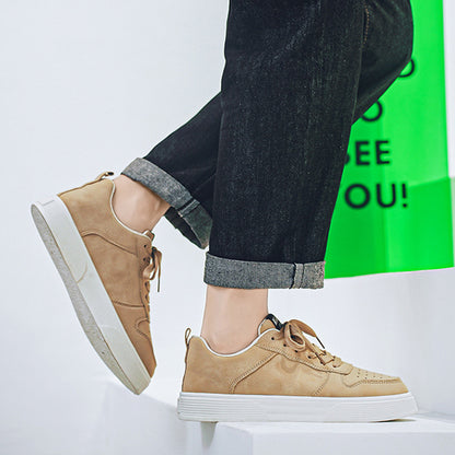Men's Lace-up Flat Shoes Fashion Casual Round-toe