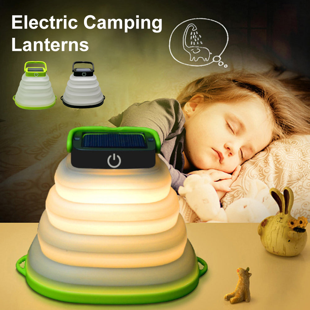 Collapsible Camping Light IP68 Waterproof Solar Foldable Lantern Solar