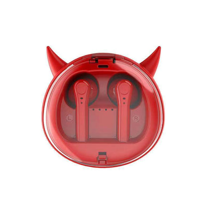 Macaron Red Tws5.0 Wireless Bluetooth Headset