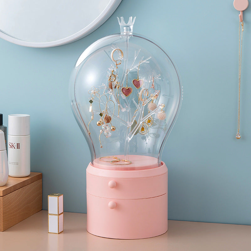 LED Light Jewelry Storage Box Makeup Organizer