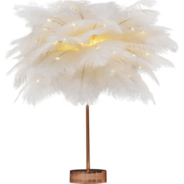 Feather Lamp Nordic Desk Lamp European-Style Feather Lamp