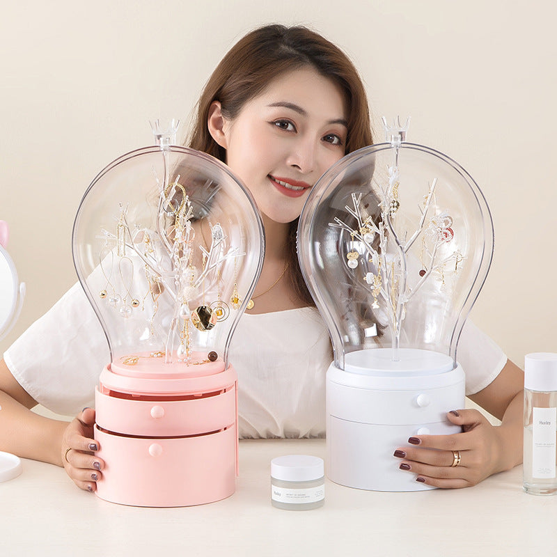 LED Light Jewelry Storage Box Makeup Organizer