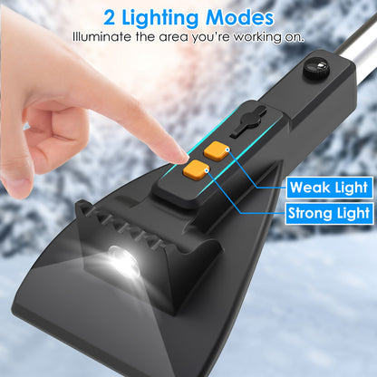 1Pc 3 In 1 Car Snow Removal Shovel With Lights Car Snow Removal