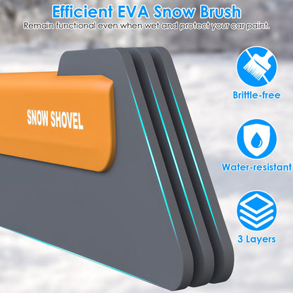 1Pc 3 In 1 Car Snow Removal Shovel With Lights Car Snow Removal