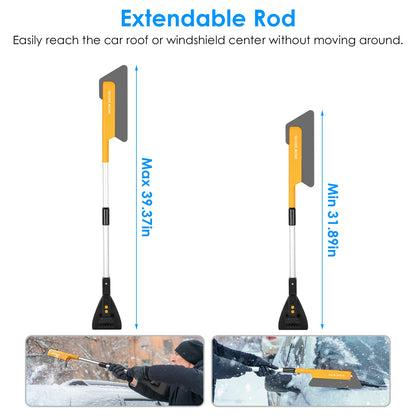 1Pc 3 In 1 Car Snow Removal Shovel With Lights Car Snow Removal
