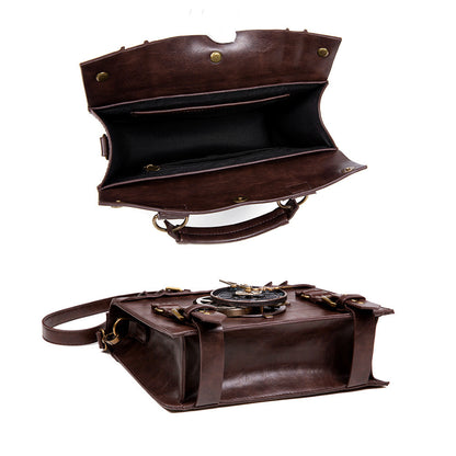 Steampunk industrial retro style shoulder bag