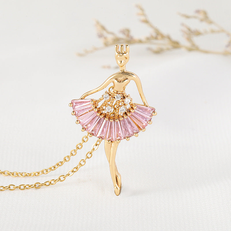 Ins Ballet-girl-shaped Necklace Fashion Personality