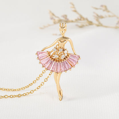 Ins Ballet-girl-shaped Necklace Fashion Personality