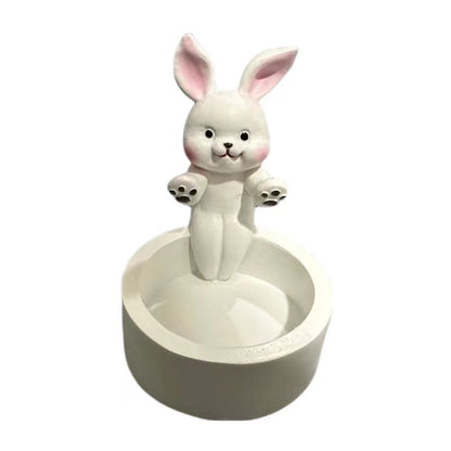 Cartoon Kitten Candle Holder Warming Its Paws Cute Scented Light