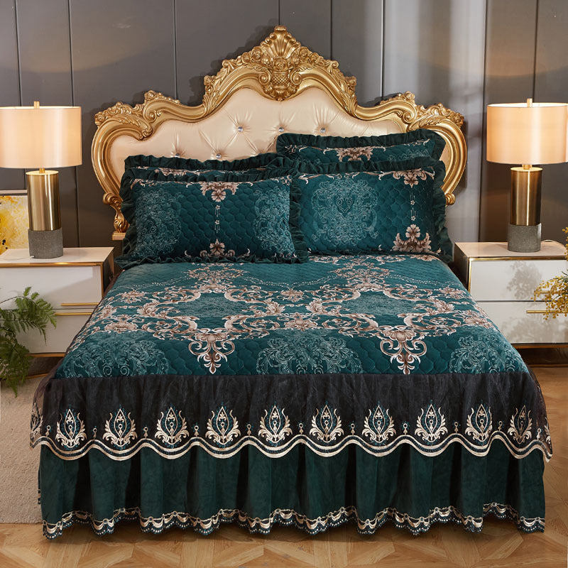 Single Piece Short Plush Bed Cover Bed