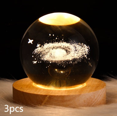 Luminous Starry Sky And Planets Moon Moon Crystal Ball Lamp