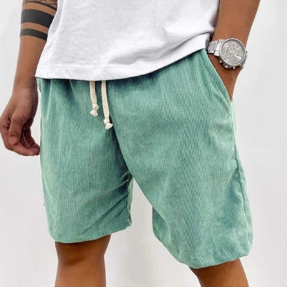 Men's Corduroy Shorts With Drawstring Fashion Pants