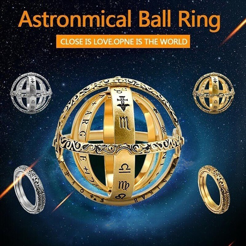 Germany Astronomical Ball Ring Necklace Europe And America Flip Deformation Universe Globe