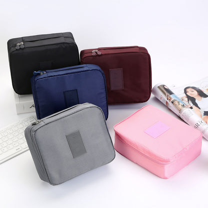 Portable Cosmetic Bag Waterproof Divider Multi-grid Pockets