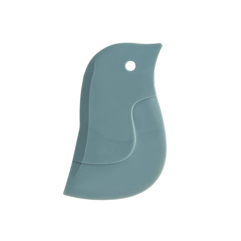 Cute Penguin Shape Baking Soft Blade Scraper Oil Dish Plate
