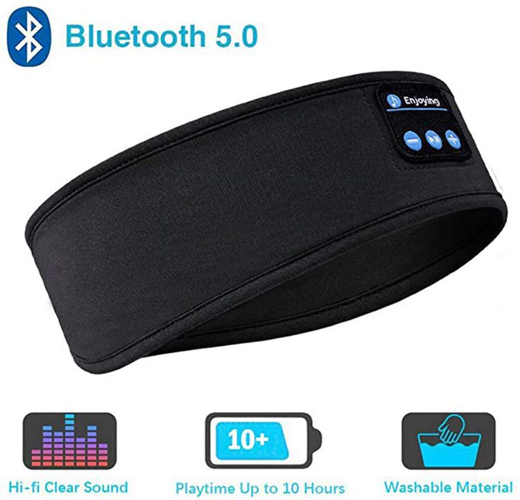 Wireless Bluetooth Sleeping Headphones Headband Thin Soft Elastic