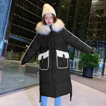 Long thick down jacket