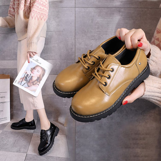 ﻿British style small leather shoes lady spring and autumn