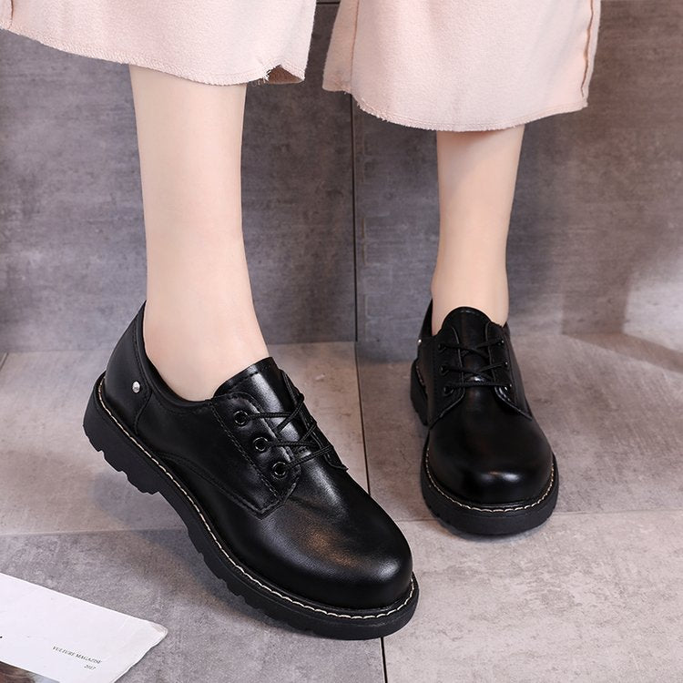 ﻿British style small leather shoes lady spring and autumn