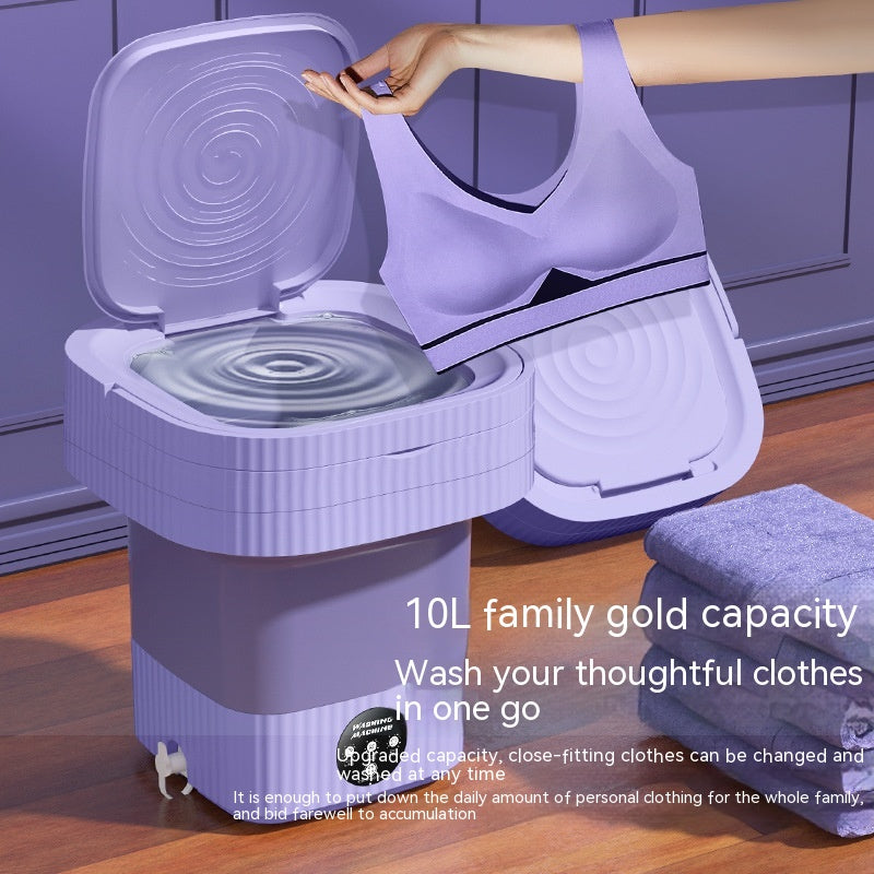 Plastic Folding Washing Machine Automatic Washing Underwear Panty Socks Baby Pet Clothes Dormitory Washing Integrated