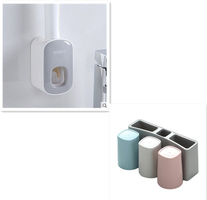 Wall Mounted Automatic Toothpaste Holder Set Dispenser