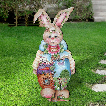 Acrylic Crafts Easter Bunny House Courtyard Decoration