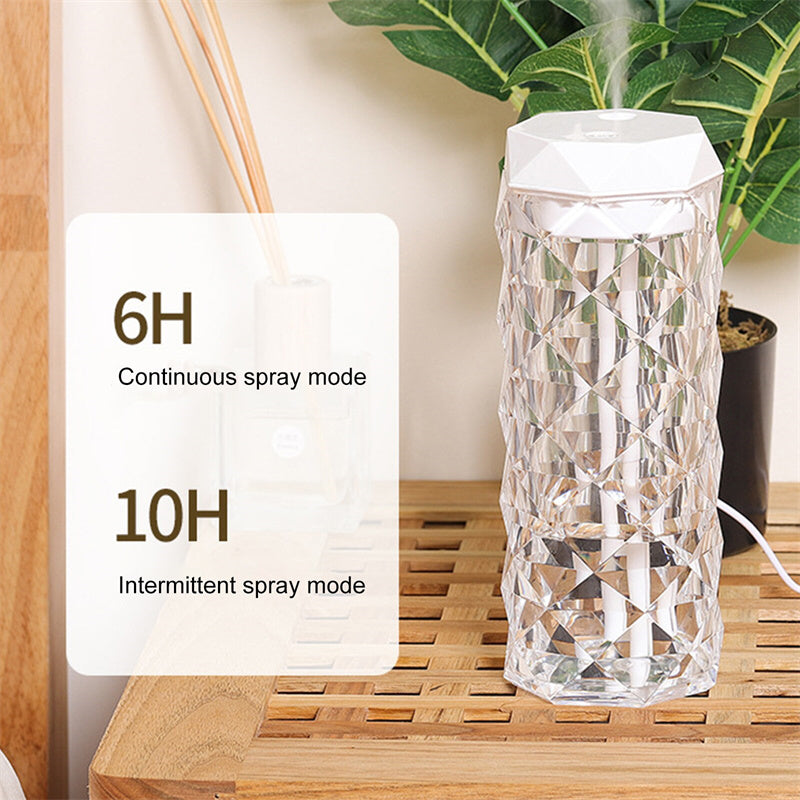 Crystal Lamp Air Humidifier Color Night Light Touch Lamp