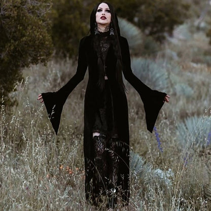 Dark Punk Halloween Velvet Cloak