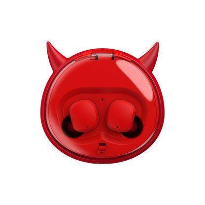 Macaron Red Tws5.0 Wireless Bluetooth Headset