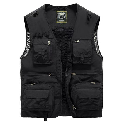 14 Pockets Summer New Men US Tactical Hiking Fishing Vest