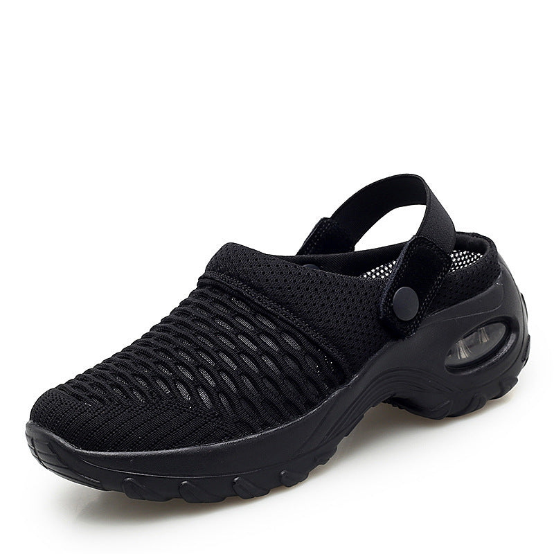 Hollow Out Shoes Mesh Casual Air Cushion Increased Sandals And Slippers