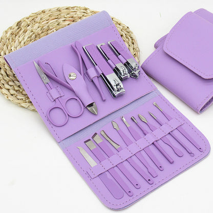 Nail Art Tools Manicure Set Nail Clipper Set 16 Piece Set