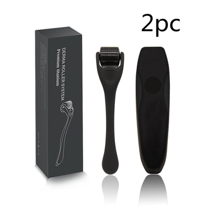 Beard Roller Microneedle Frosted Black Titanium Alloy Needle