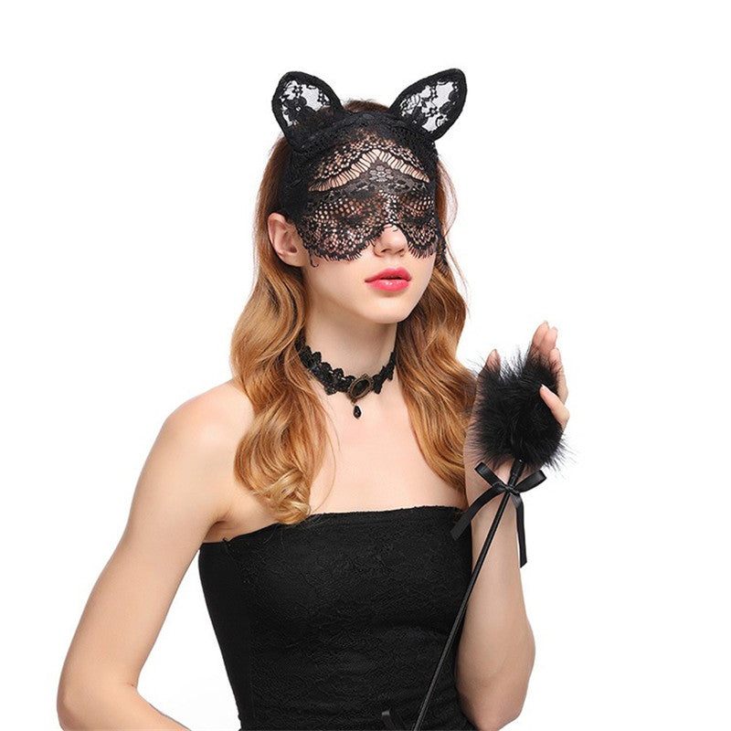Halloween accessories lace cat veil